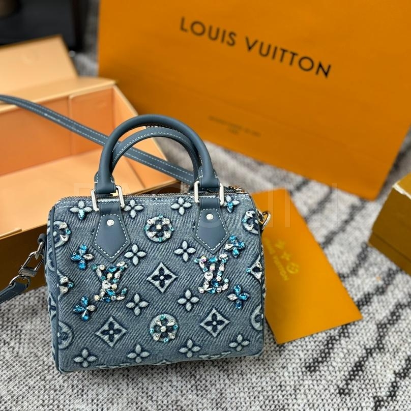 루이비통 데님 보스턴 백