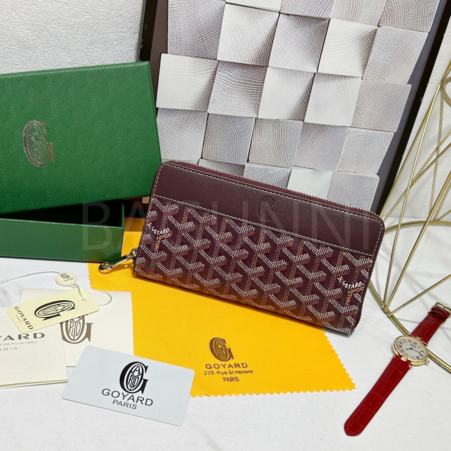 고야드 마티뇽 지퍼 지갑