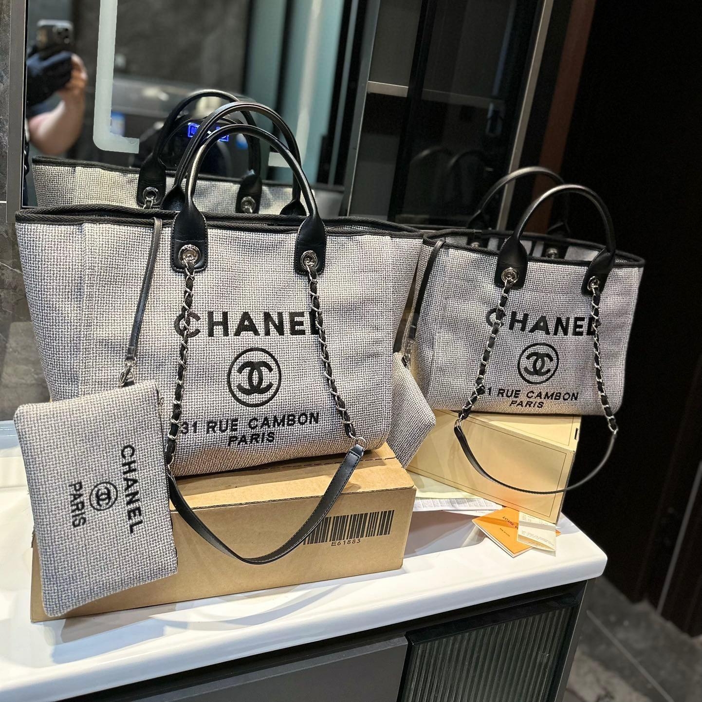 샤넬 25C 비치 토트백