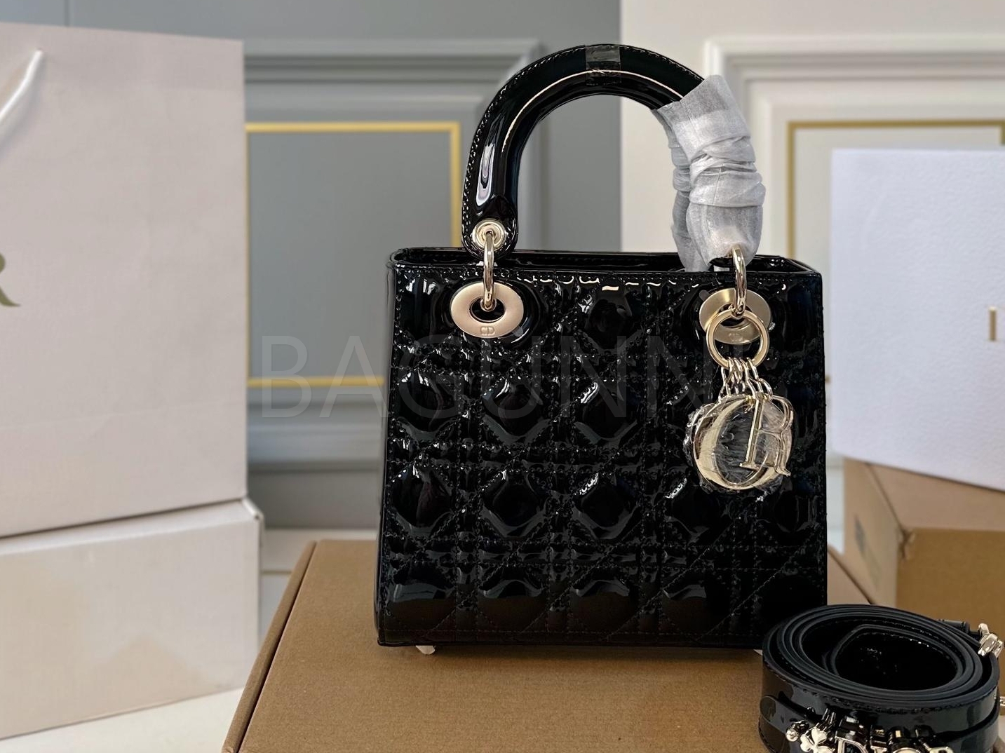 디올 레이디 디올 토트백