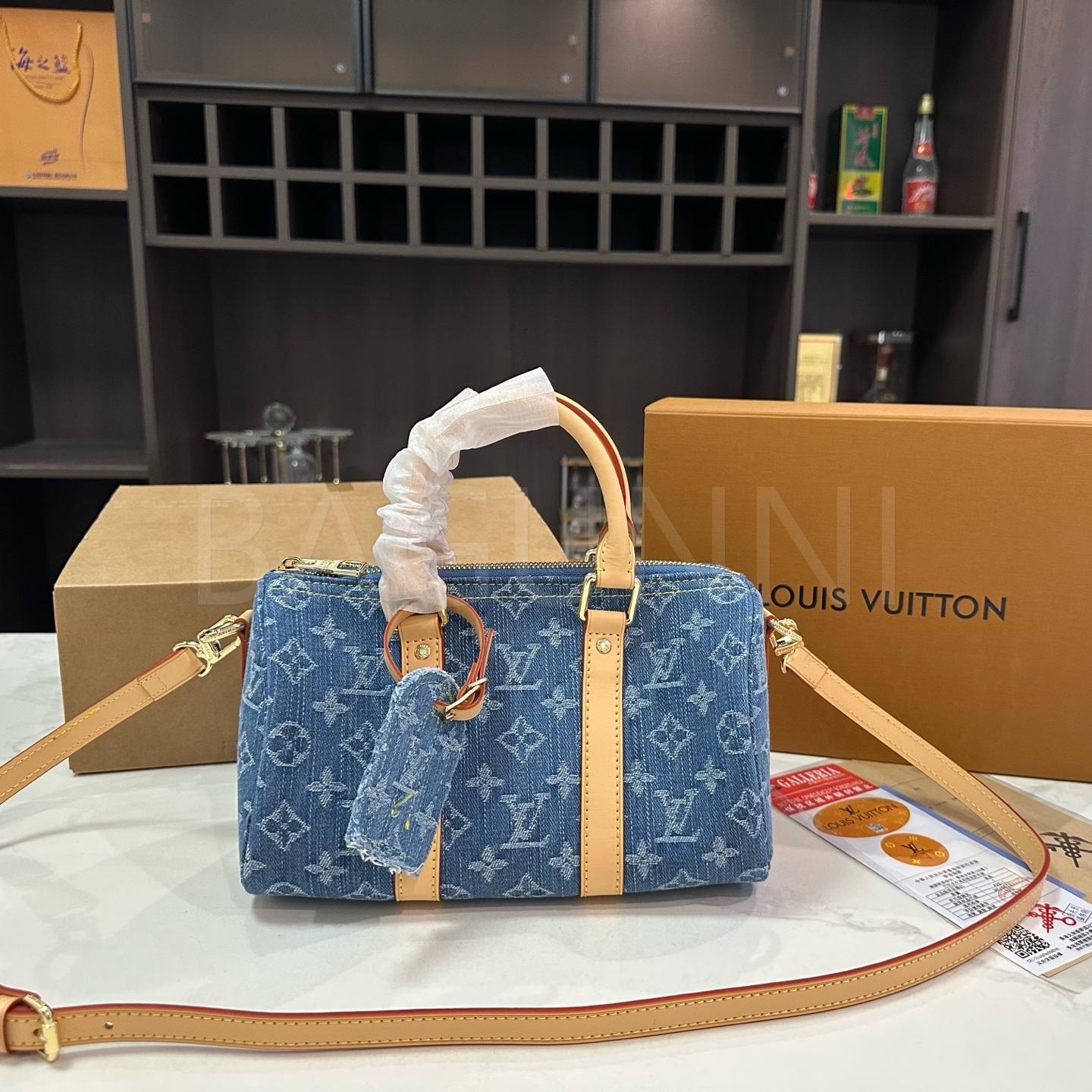 루이비통 데님 키폴 백