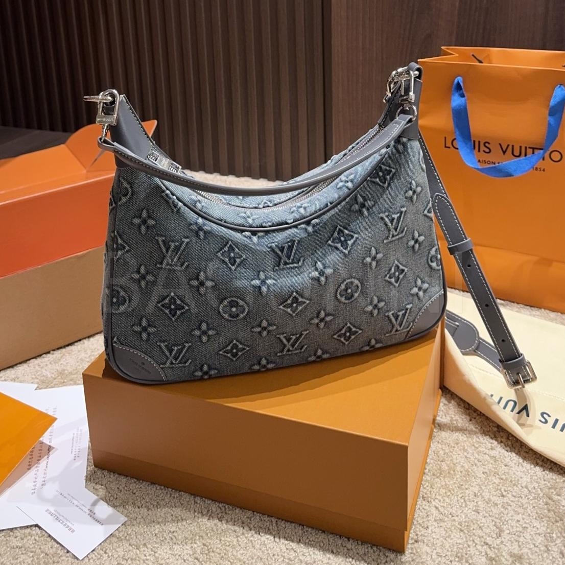 루이비통 데님 숄더백