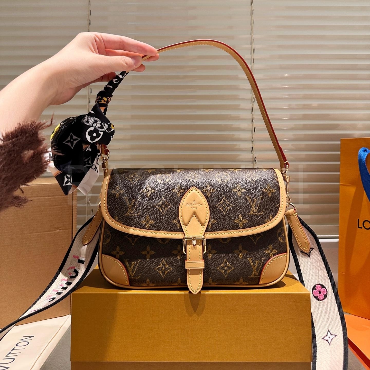 루이비통 바게트 탑핸들백