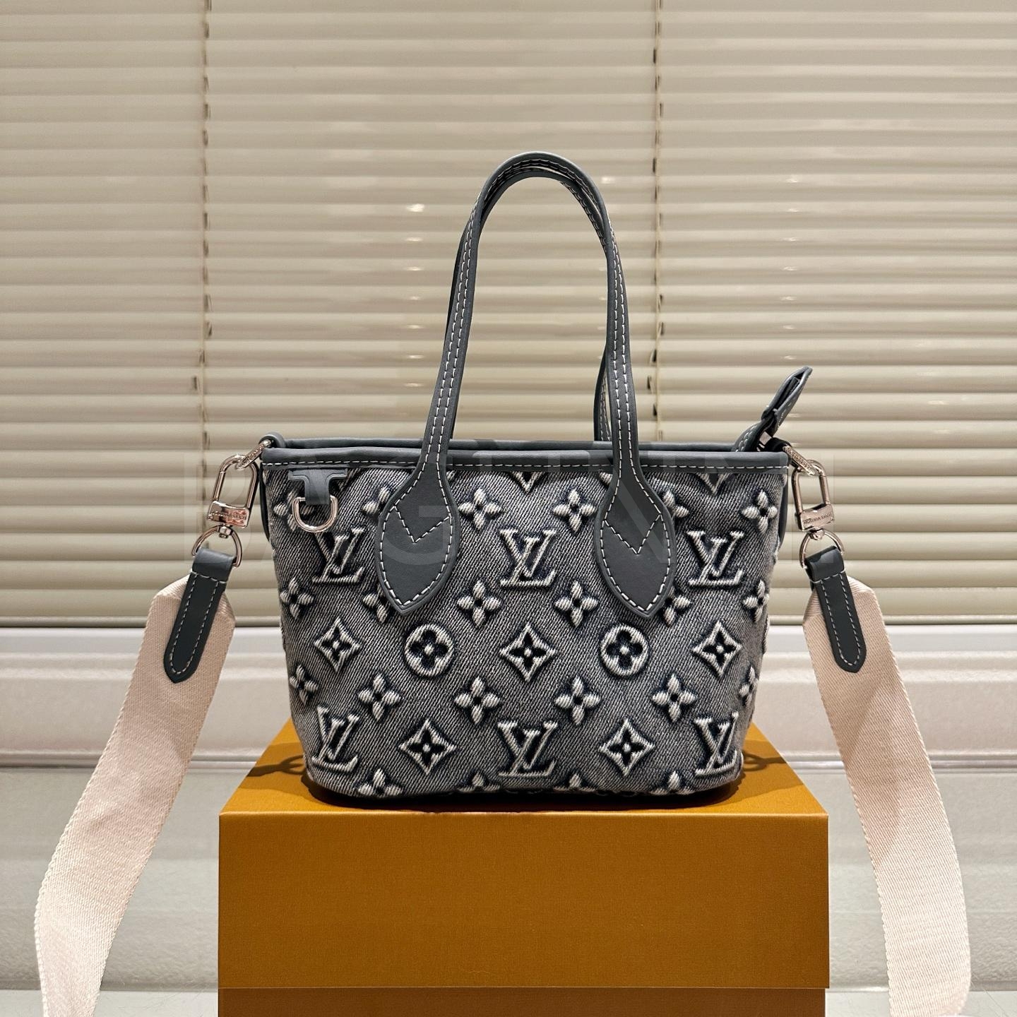 루이비통 데님 바스켓 백