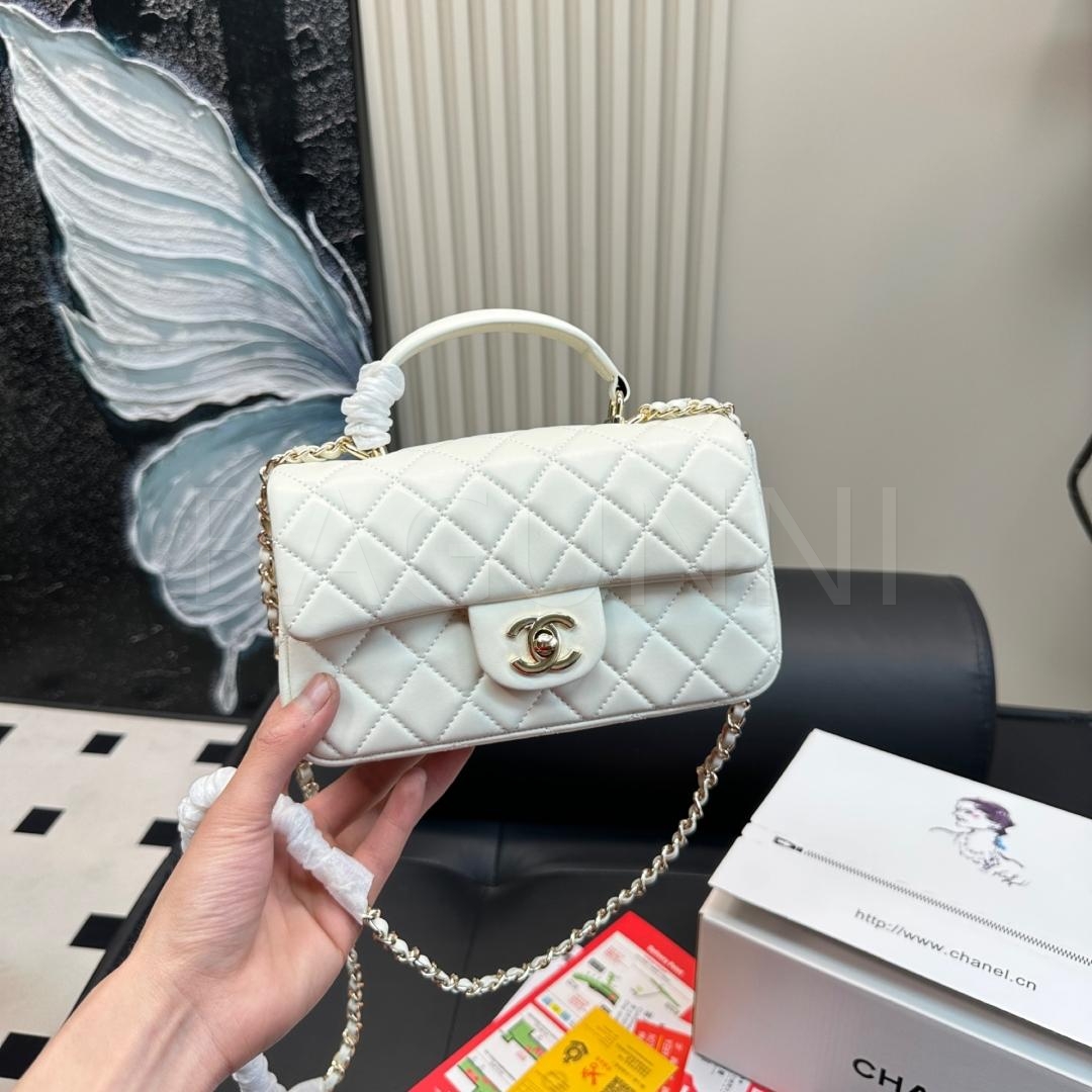 샤넬 탑핸들 스퀘어 플랩 백