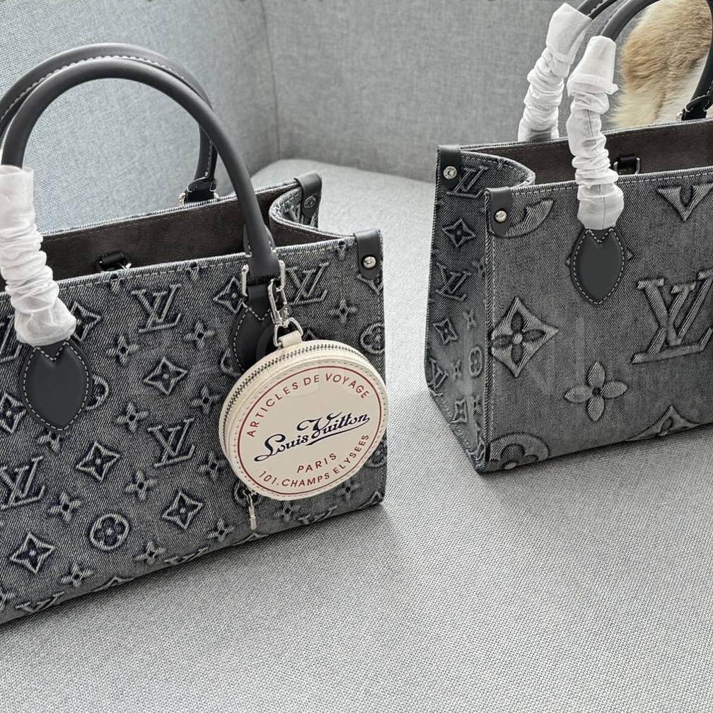 루이비통 데님 온더고 토트백