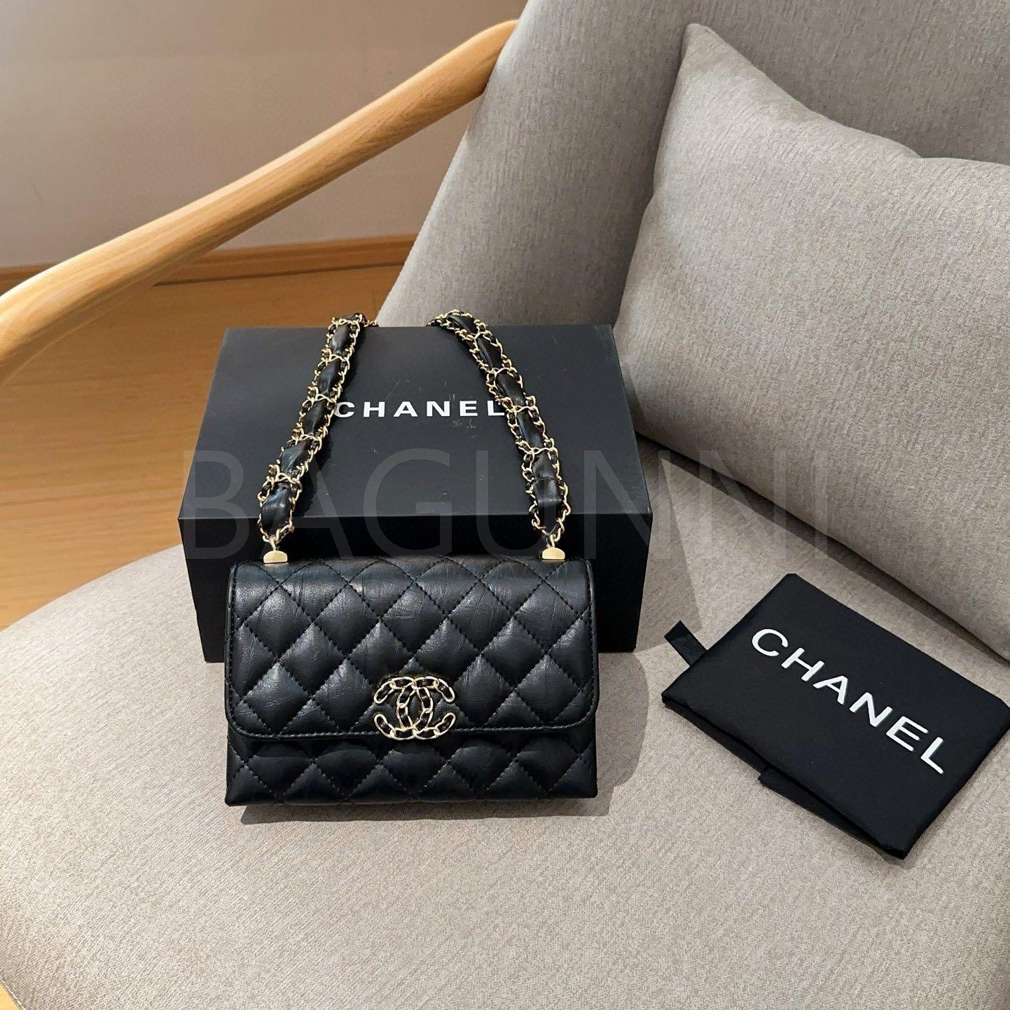 샤넬 23K 호보 백