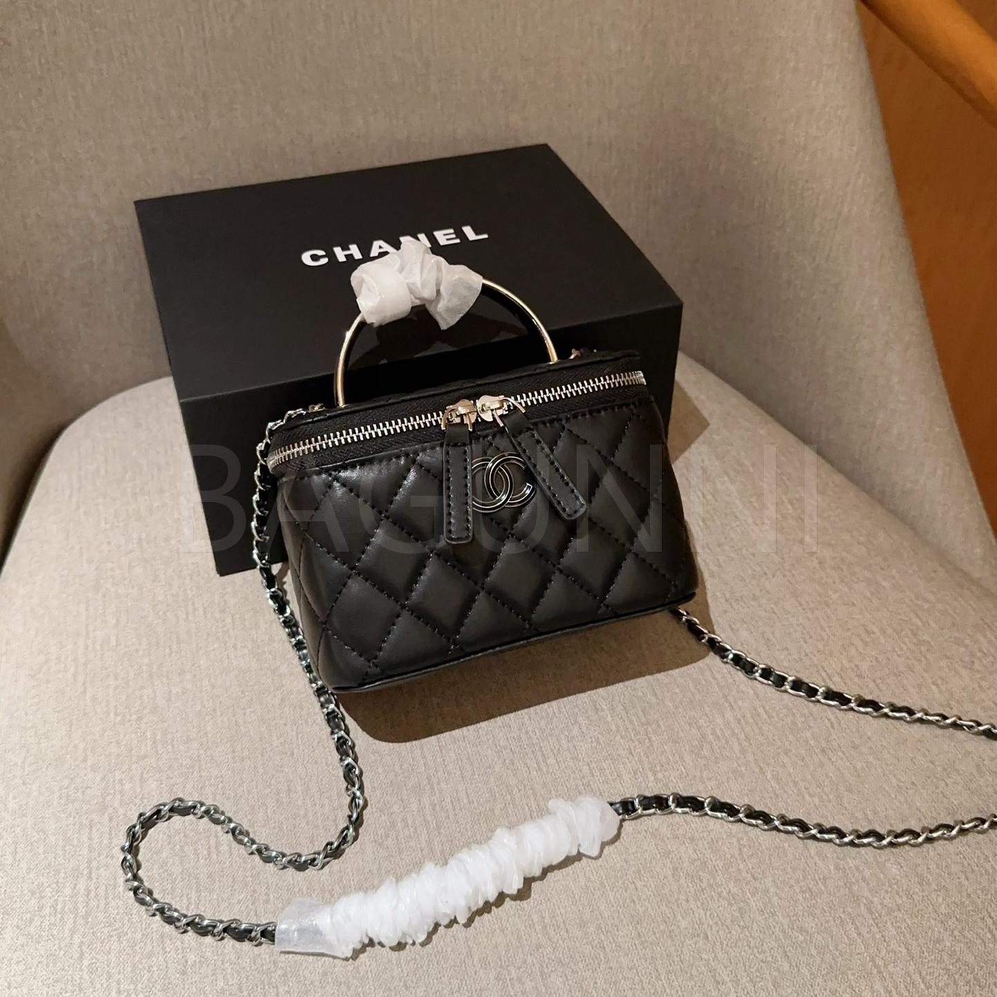 샤넬 24C 탑핸들 박스 백