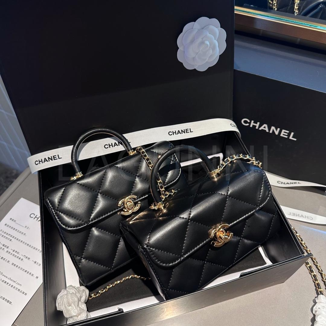 샤넬 탑핸들 박스 백