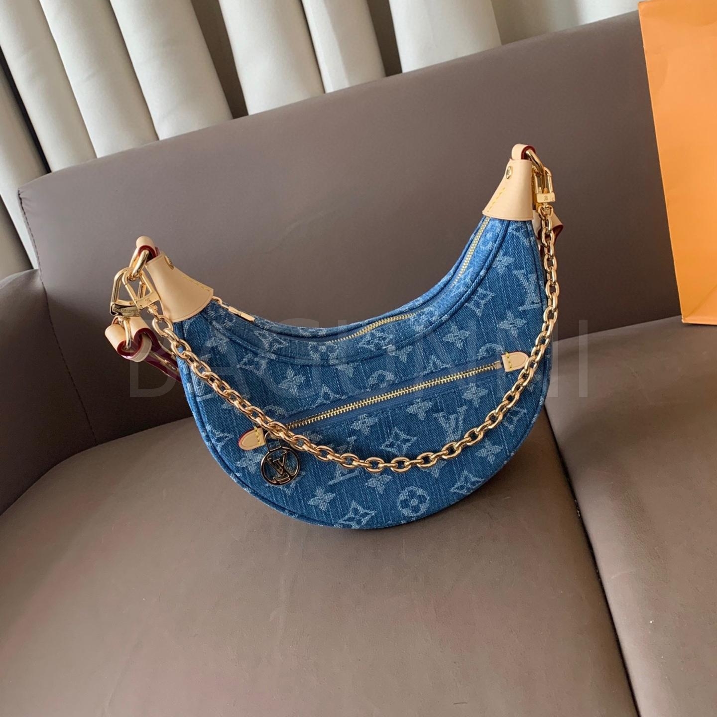 루이비통 데님 루프 숄더백