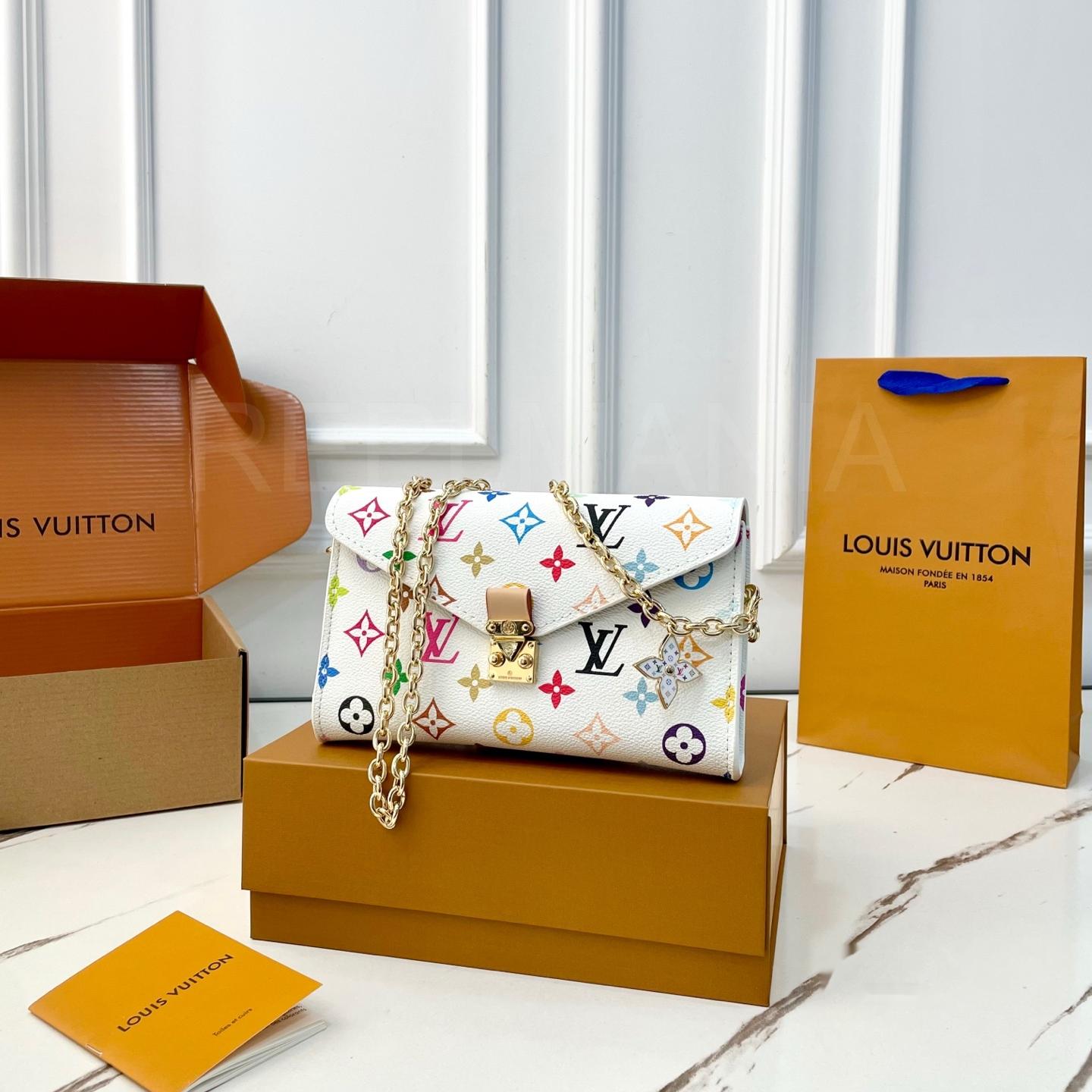 루이비통 멀티컬러 숄더 파우치