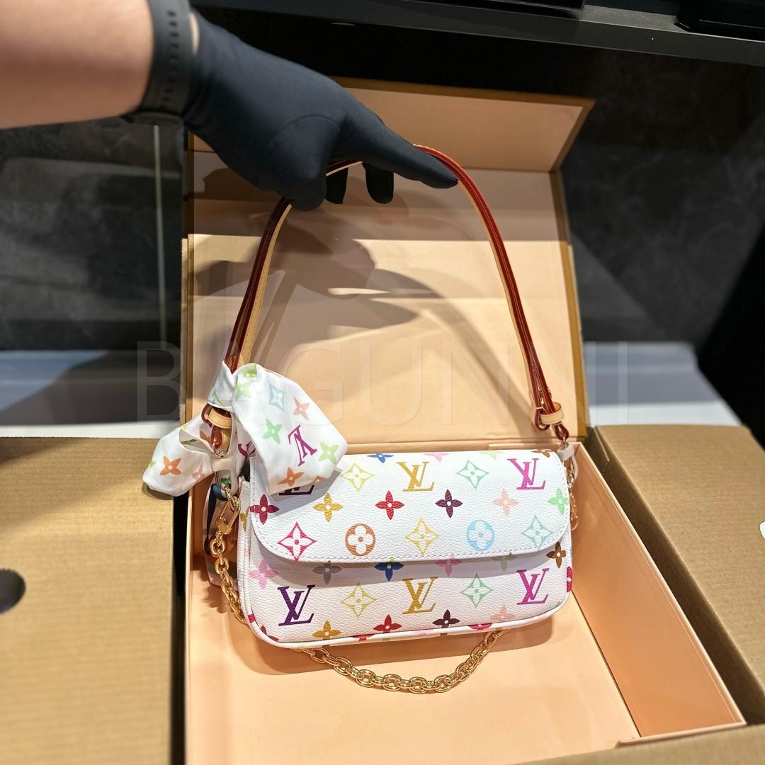 루이비통 x 무라카미 타카시 멀티컬러 아이비 숄더백