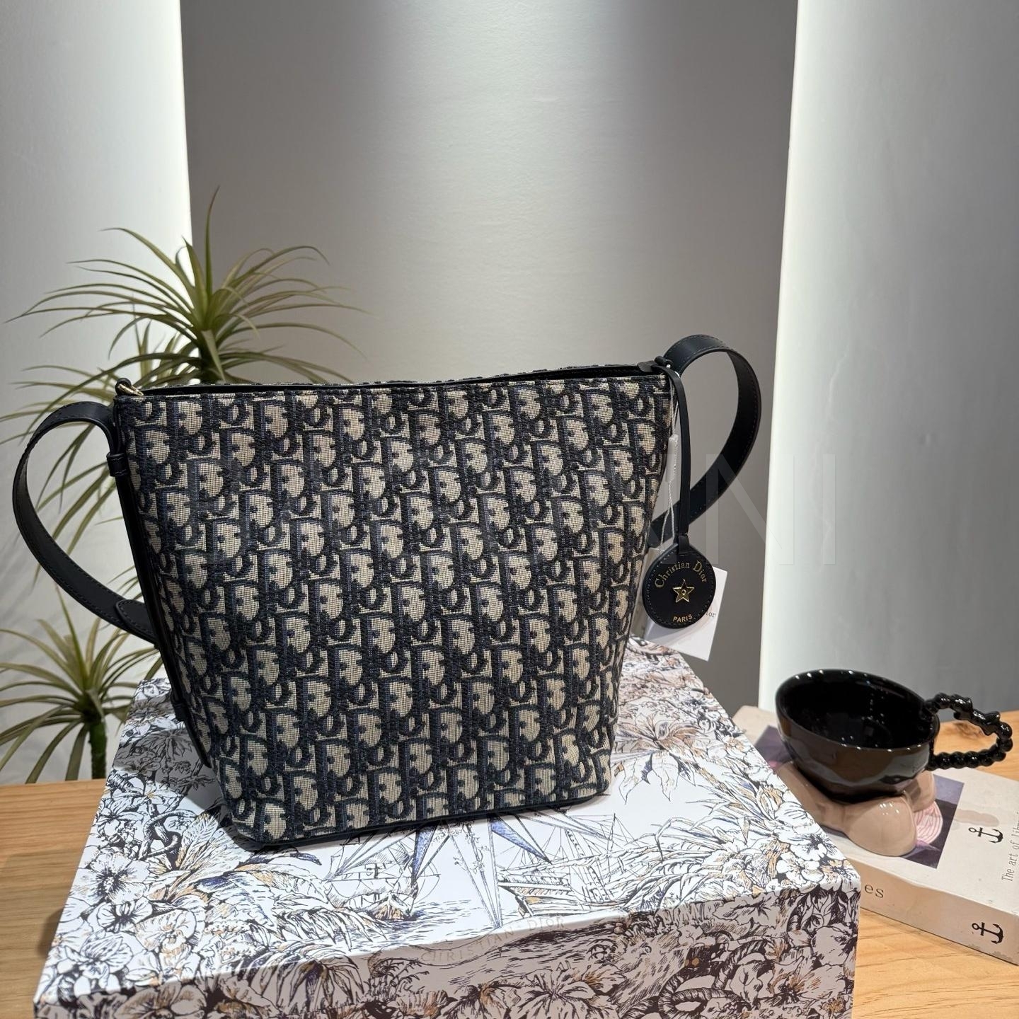 디올 오블리크 버킷백