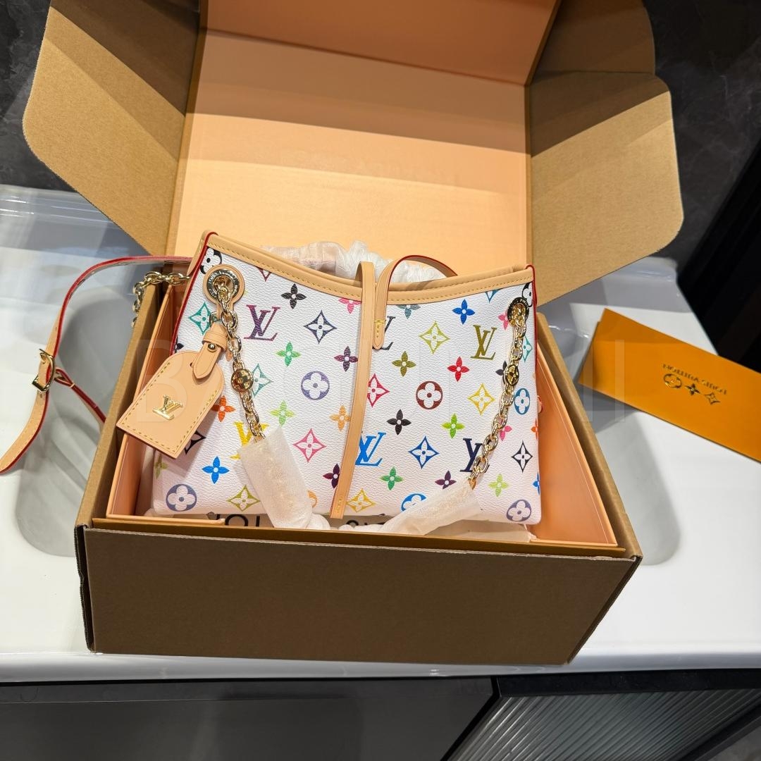 루이비통 멀티컬러 캐리올 숄더백