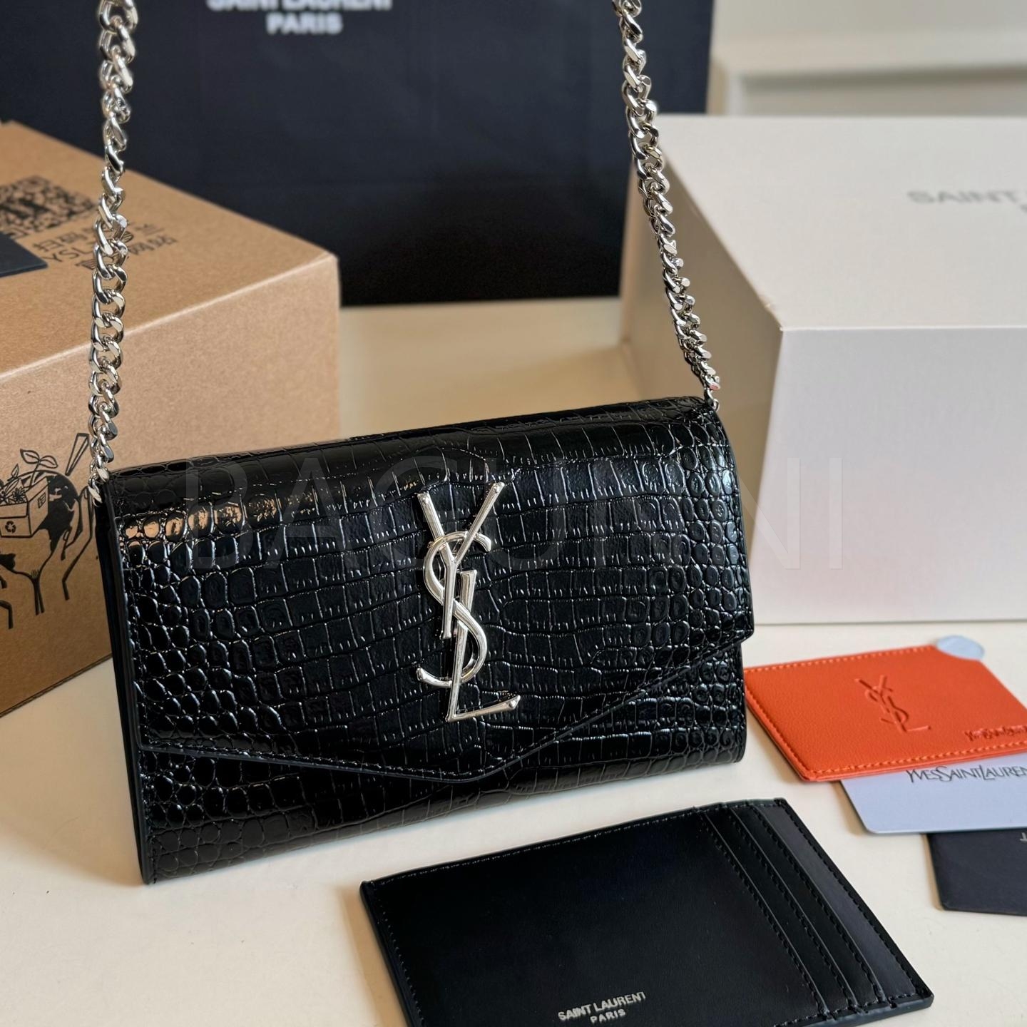 YSL 퀼팅 백