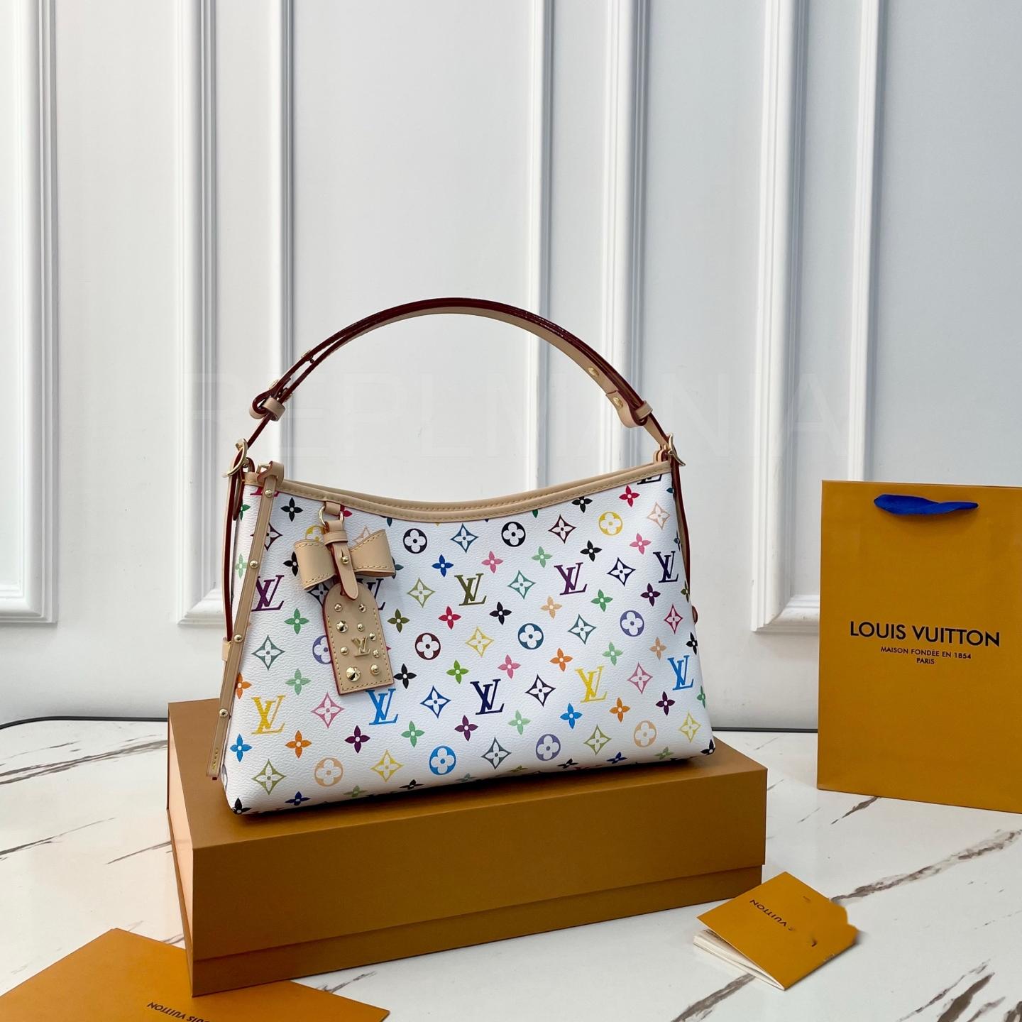 루이비통 x 무라카미 타카시 멀티컬러 캐리올 숄더백