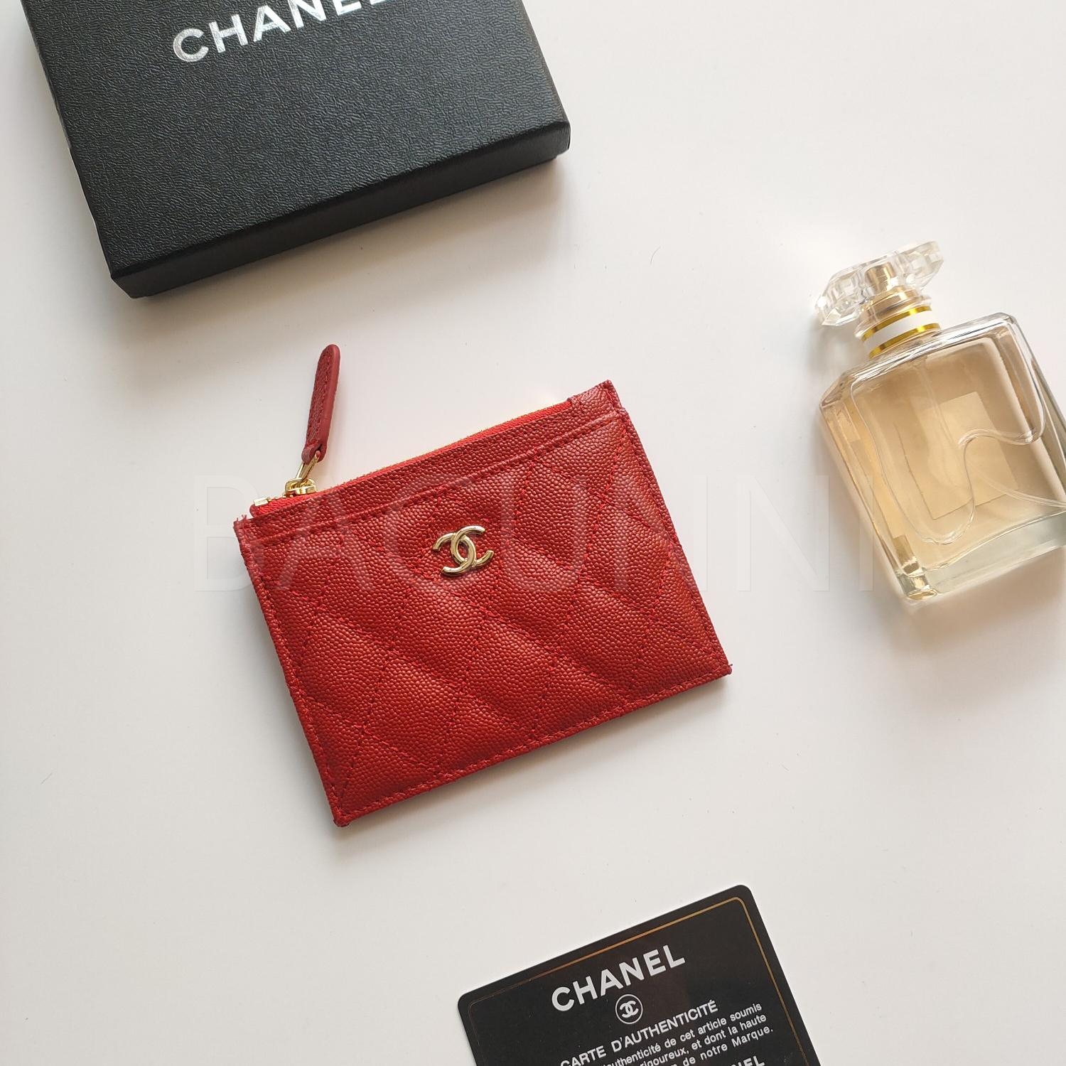 샤넬 지퍼 카드지갑