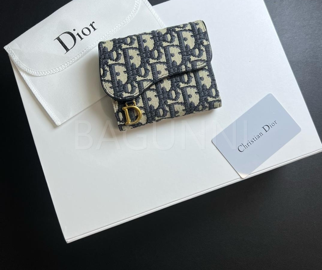 디올 지퍼 카드지갑