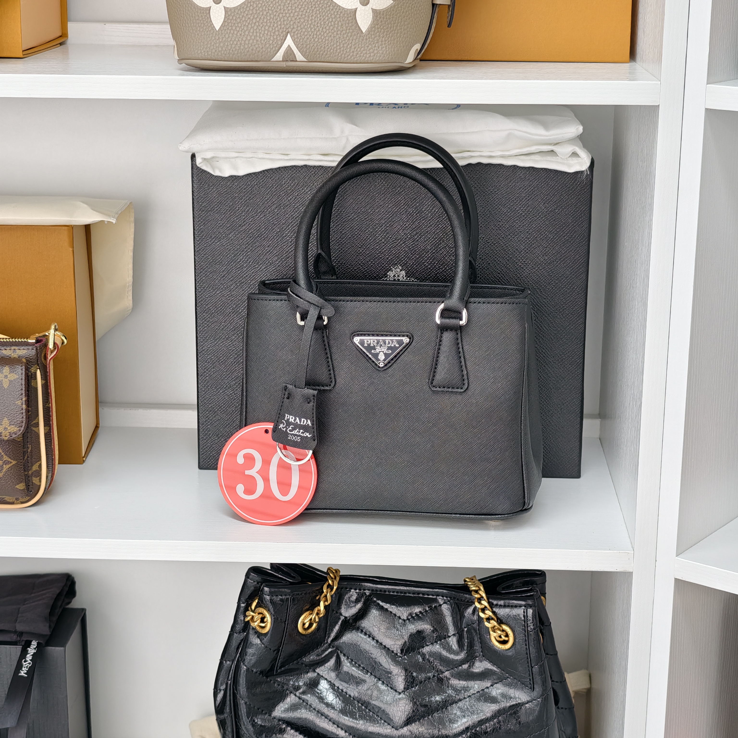 [live30] 프라다 사피아노 갤러리아 스몰 토트백